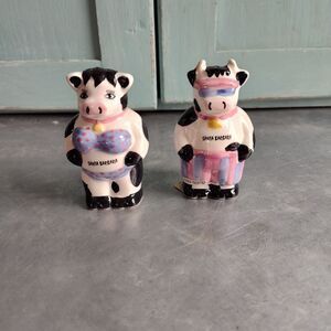 Santa Barbara Cows in Beachwear Salt & Pepper Shaker Set